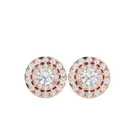 Product photo of Double Halo Lab-Grown Diamond Stud Earrings