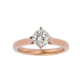 Eternal Glow Solitaire Ring in 18K Gold