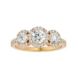 Timeless Trio 18K Gold Lab-Grown Diamond Ring