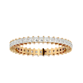 Princess-Cut Lab-Grown Diamond Eternity Band in 18K Gold