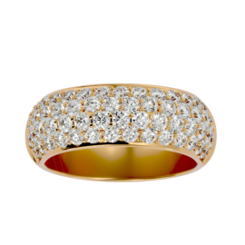 Pave-Set Lab-Grown Diamond Band in 18K Gold