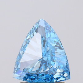 1 Carat - FANCY INTENSE - BLUE - VVS2 - Cut - Trilliant