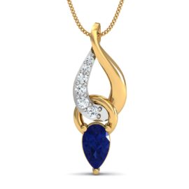 Sapphire Lab-Grown Diamond Pendant