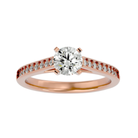 Gleaming Pave Lab-Grown Diamond Engagement Ring