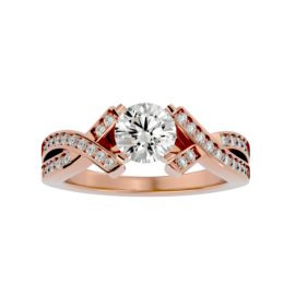 Twisted Pave Lab-Grown Diamond Engagement Ring