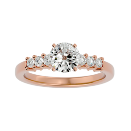 Elegant Rose Gold Lab-Grown Diamond Ring