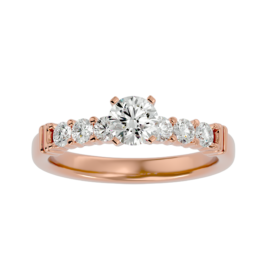 Radiant Lab-Grown Diamond Ring with Bold Side Stones