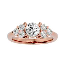 Radiant Cluster Diamond Engagement Ring