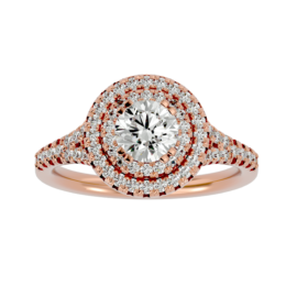 Double Halo Lab-Grown Diamond Ring