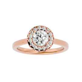 Halo Round-Cut Lab-Grown Diamond Ring