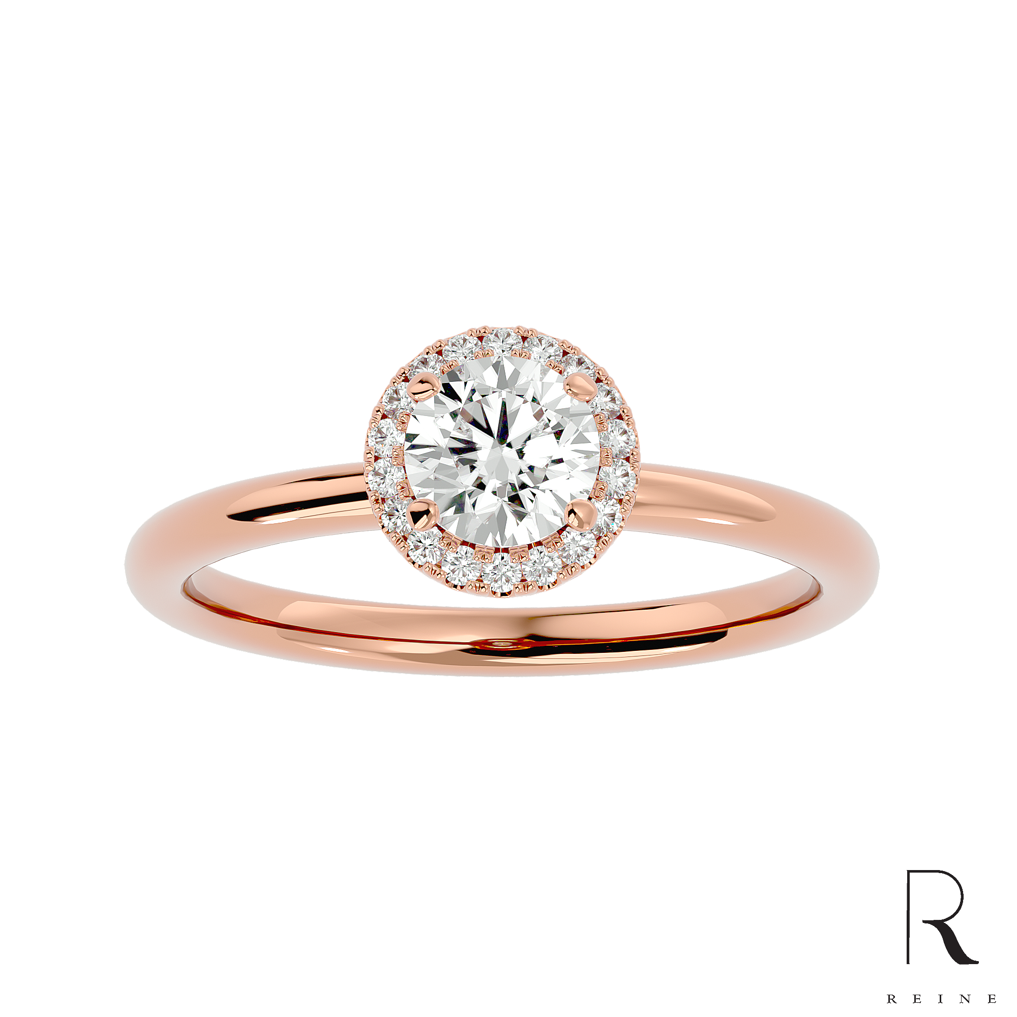 Product photo of Elegant Round Halo Diamond Ring
