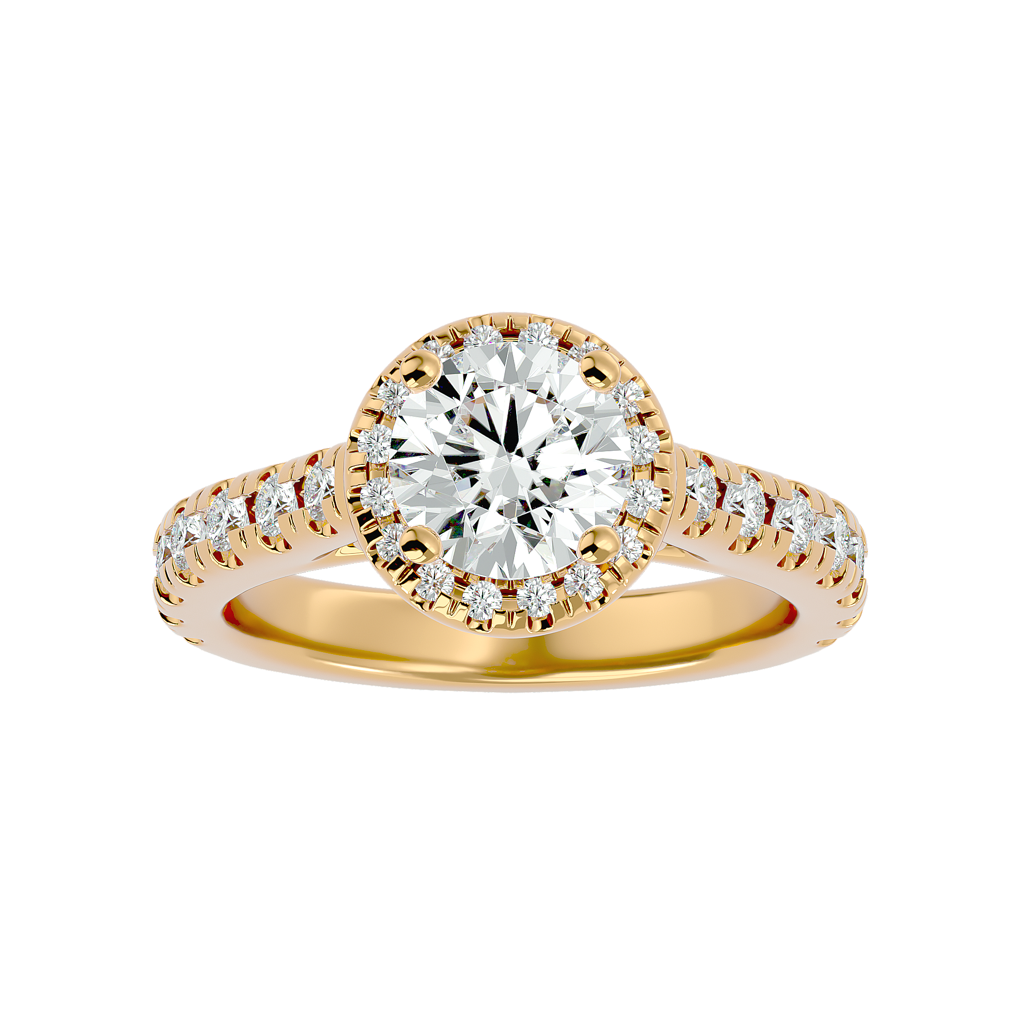 Product photo of Radiant Halo Diamond Engagement Ring