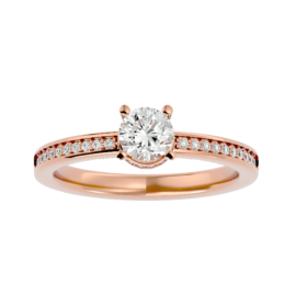 Elegant Lab-Grown Diamond Solitaire Ring in 18K Gold