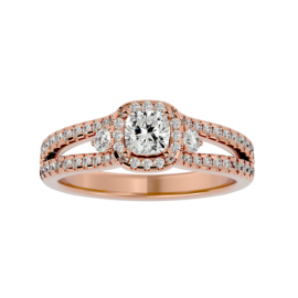 Halo Elegance Lab-Grown Diamond Engagement Ring