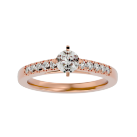 Elegant Rose Gold Lab-Grown Diamond Ring