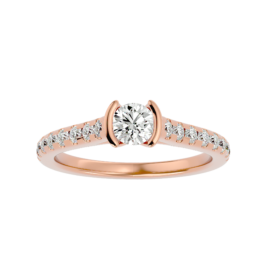 Elegant Lab-Grown Diamond Pavé Engagement Ring