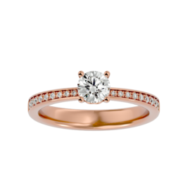Classic Solitaire Lab-Grown Diamond Ring in 18K Gold