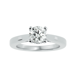 Classic Solitaire Lab-Grown Diamond Engagement Ring in 18K Gold