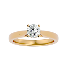 Minimalist Round-Cut Diamond Solitaire Ring