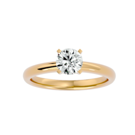 Round-Cut Lab-Grown Diamond Gold Ring