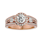 Luxurious Halo Lab-Grown Diamond Engagement Ring