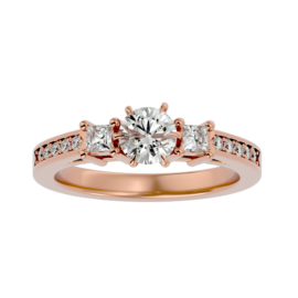 Three-Stone Lab-Grown Diamond Engagement Ring