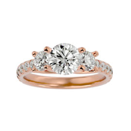 Three-Stone Radiance Lab-Grown Diamond Engagement Ring