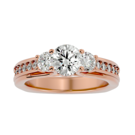 Triple Stone Lab-Grown Diamond Engagement Ring