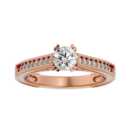 Channel-Set Lab-Grown Diamond Engagement Ring in 18K Gold