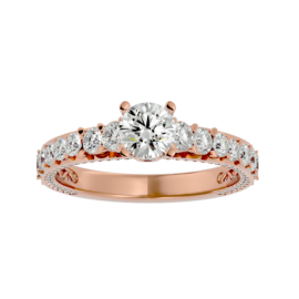Dazzling Rose Gold Lab-Grown Diamond Engagement Ring
