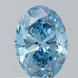 1.13 Carat - FANCY VIVID - BLUE - VVS2 - Cut - OVAL
