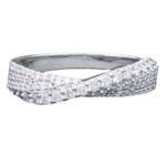 Elegant Crossover Lab-Grown Diamond Band