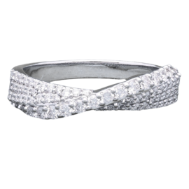 Elegant Crossover Lab-Grown Diamond Band