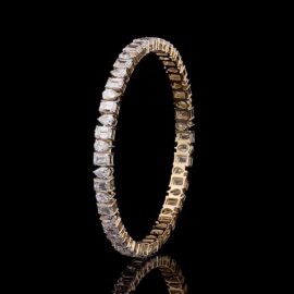 Mixed-Cut Lab-Grown Diamond Tennis Bracelet