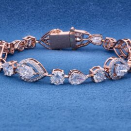 Pear & Round Lab-Grown Diamond Bracelet