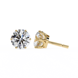 18KT Female Solitaire 2.2 Earring