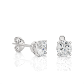 18KT Female Solitaire 1.5 Earring