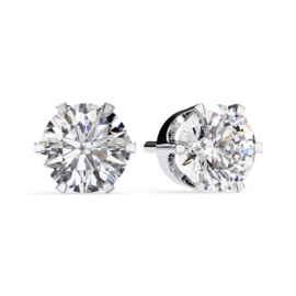 18KT Female Solitaire 2.5 Earring