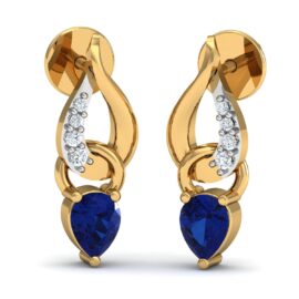 Elegant Sapphire Lab-Grown Diamond Drop Earrings