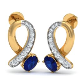 Sapphire and Lab-Grown Diamond Infinity Earrings