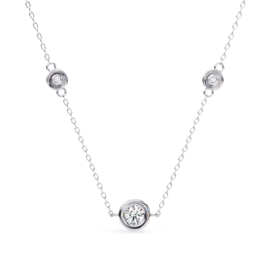 18KT Female Three Stone 3.37 Pendent