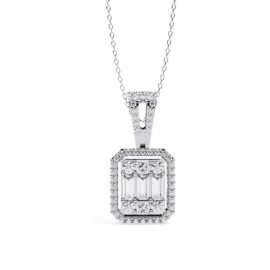18KT Female Halo 6.96 Pendent