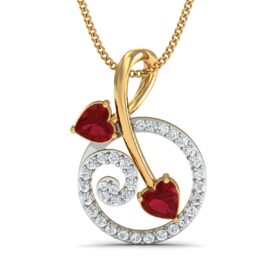 18KT Female Daily Wear 2 Pendent