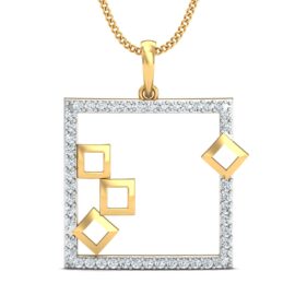 18KT Female Daily Wear 2 Pendent
