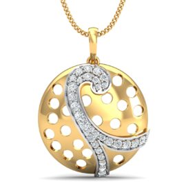 18KT Female Daily Wear 3 Pendent