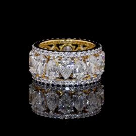 Pear-Cut Lab-Grown Diamond Eternity Band