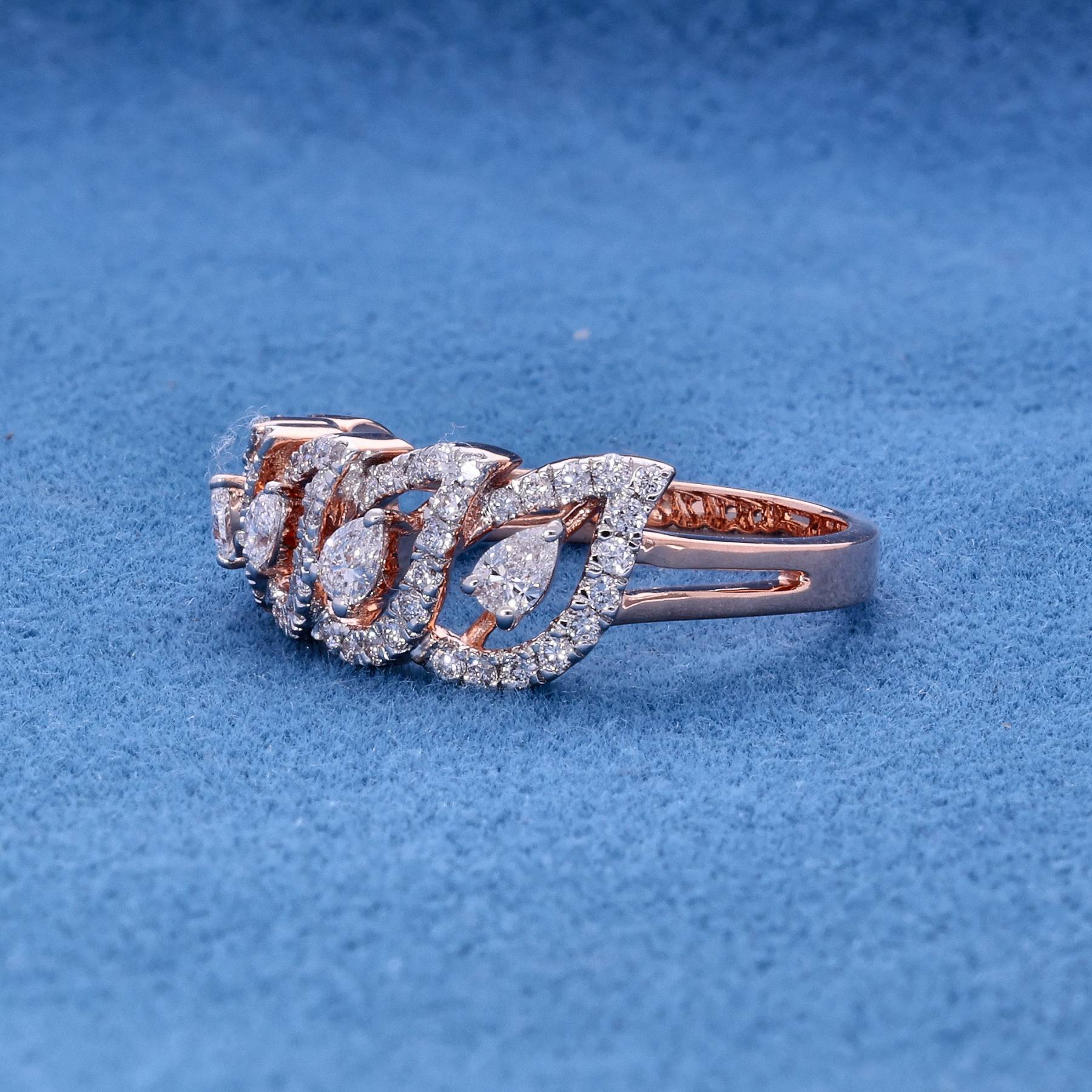 14KT Female Cocktail 4 Ring