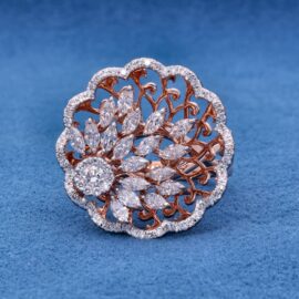 14KT Female Cocktail 7 Ring