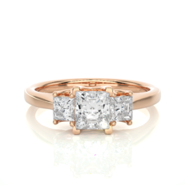 18KT Female Three Stone 3.99 Ring