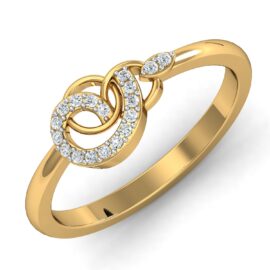 18KT Female Daily Wear 3 Ring